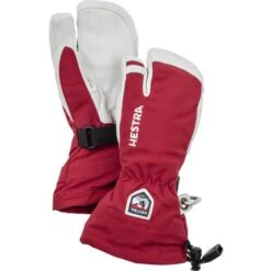 Hestra Army Leather Heli Ski 3 Finger Jr