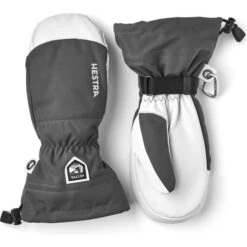 Hestra Army Leather Heli Ski Mitt Grey Grå 10