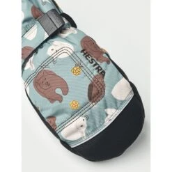Hestra Baby Zip Long - Mittens - Sea Blue Print -Hestra hestra baby zip long mittens sea blue print 4 1552480