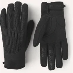 Hestra Bike Long Sr. - 5 Finger Bike Gloves - Black / Black -Hestra hestra bike long sr 1206851
