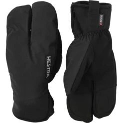Hestra CZone Mistral Split Mitt 3 Finger Bike Gloves - Black
