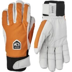 Hestra Ergo Grip Active - 5 Finger Outdoor Gloves - Orange/offwhite