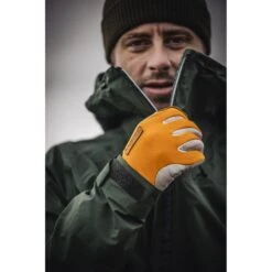 Hestra Ergo Grip Active Wool Terry - 5 Finger Outdoor Gloves - Orange/offwhite -Hestra hestra ergo grip active wool terry 5 finger gloves orange offwhite 3 1553058