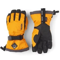 Hestra Gauntlet CZone Junior - 5 Finger Gloves - Orange/graphite