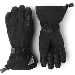 Hestra Powder Gauntlet - 5 Finger Ski Gloves - Black