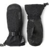 Hestra Powder Gauntlet Mittens - Black -Hestra hestra powder gauntlet mittens black 1 1327788