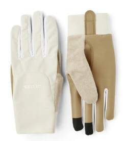 Hestra Sprint Long - 5 Finger Bike Gloves - Almond White / Almond White