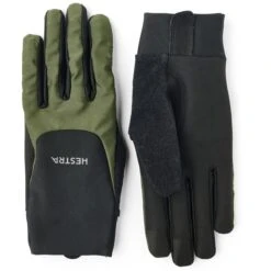 Hestra Sprint Long - 5 Finger Bike Gloves - Olive / Black