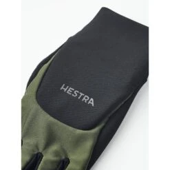 Hestra Sprint Short - 5 Finger Bike Gloves - Olive / Black -Hestra hestra sprint short 5 finger bike gloves olive black 2 1442498