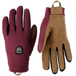 Hestra 11 Hestra Ventair Long - 5 Finger Bike Gloves - Dark Red