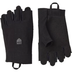Hestra Ventair Short - 5 Finger Bike Gloves - Black